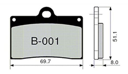Plaquettes de frein Zcoo B001-EX