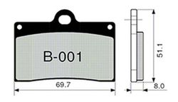 Plaquettes de frein Zcoo B001-EXC
