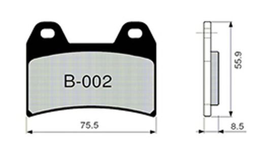 Plaquettes de frein Zcoo B002-EXC