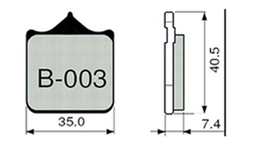 Plaquettes de frein Zcoo B003-EX
