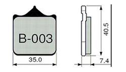 Plaquettes de frein Zcoo B003-EXC