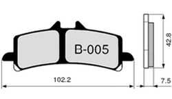 Plaquettes de frein Zcoo B005-EXC