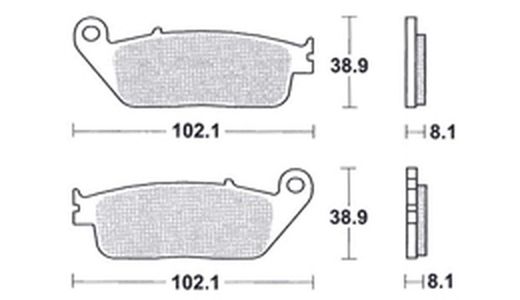 Plaquettes de frein Zcoo N007-EX
