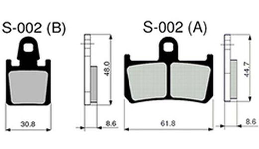 Pastillas de freno Zcoo S002-EXC