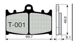 Pastillas de freno Zcoo T001-EX
