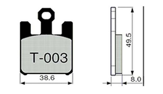 Pastillas de freno Zcoo T003-EX