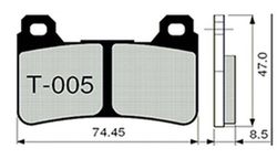 Pastillas de freno Zcoo T005-EXC